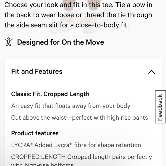 Like new lululemon It’s a tie tee beige size 4 - Picture 14 of 14